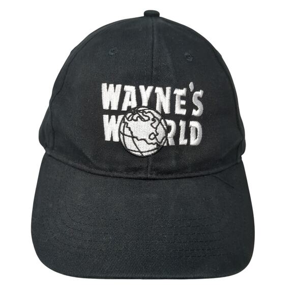 Wayne's World Snapback Cap Black One Size Adjustable Embroidered Vented Holes - Picture 1 of 9